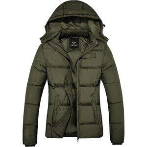 Women's Winter Coat Thicken Puffer Jacket Warm Bubble Coat with Removable Hood